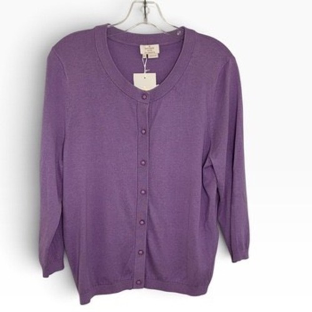 kate spade Sofia Cardigan Sweater Light Crocus (874) Key Pieces Style NJMU2321